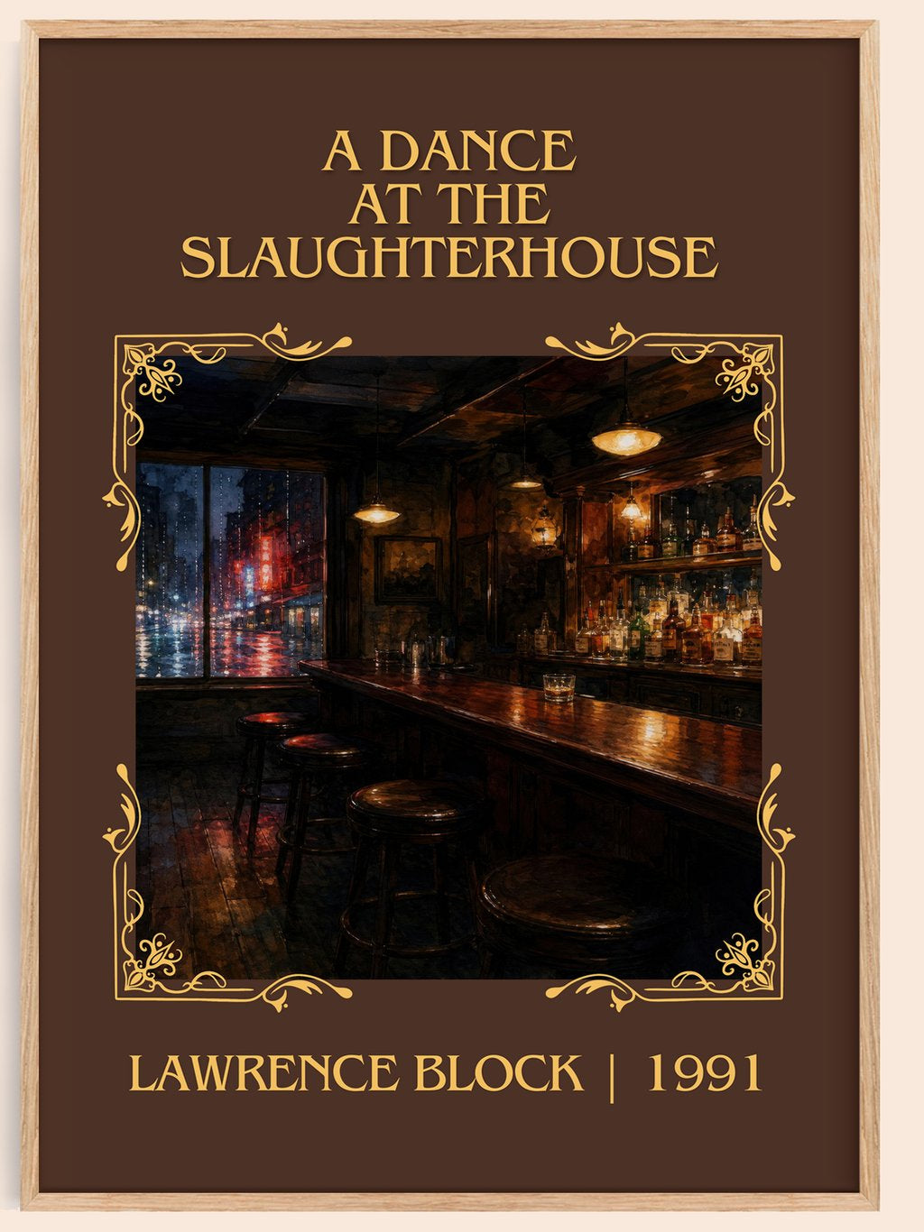 A Dance at the Slaughterhouse Classic Book Art Print by Lawrence Block – book poster