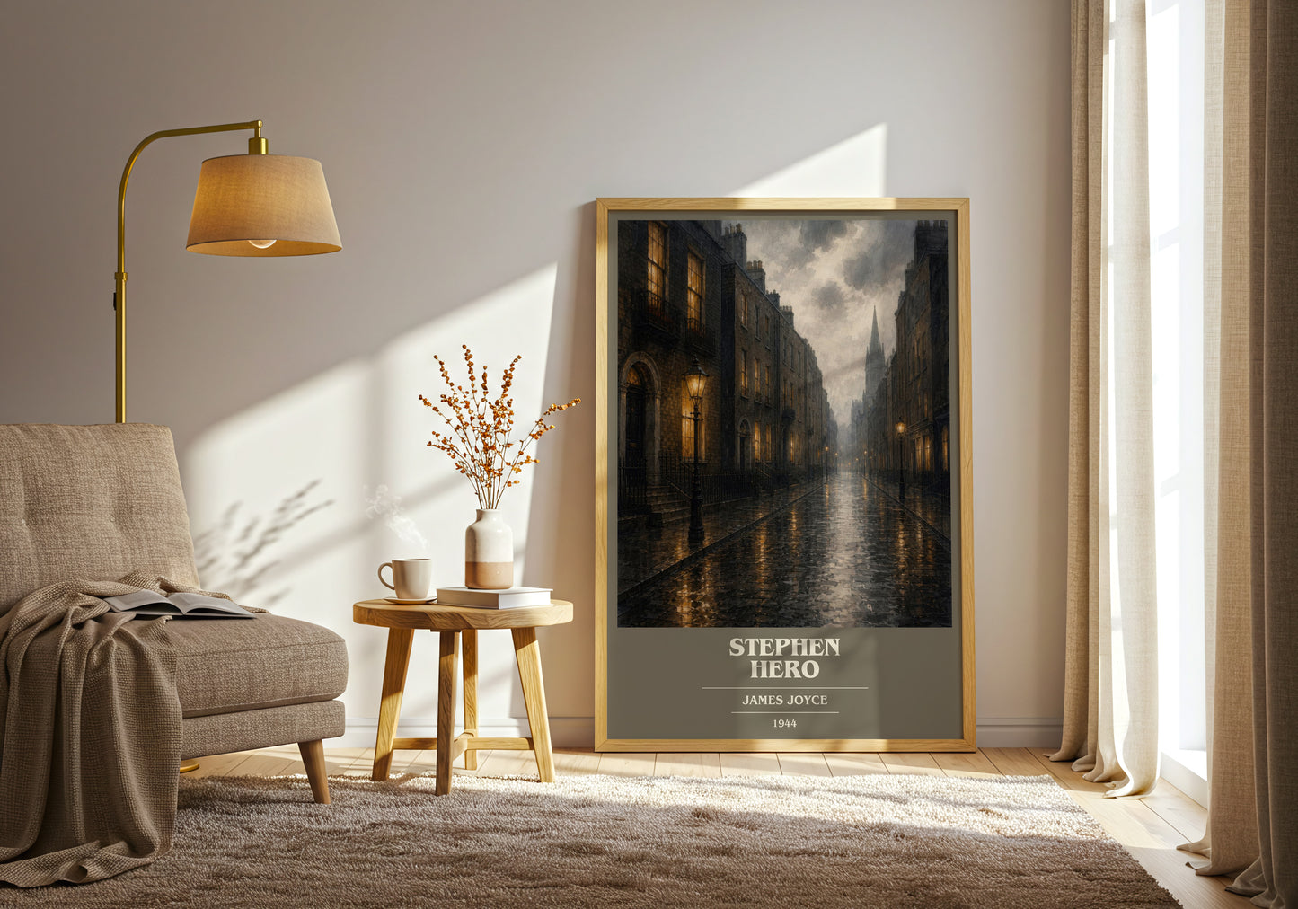 Stephen Hero book cover print on bookshelf – James Joyce fan gift