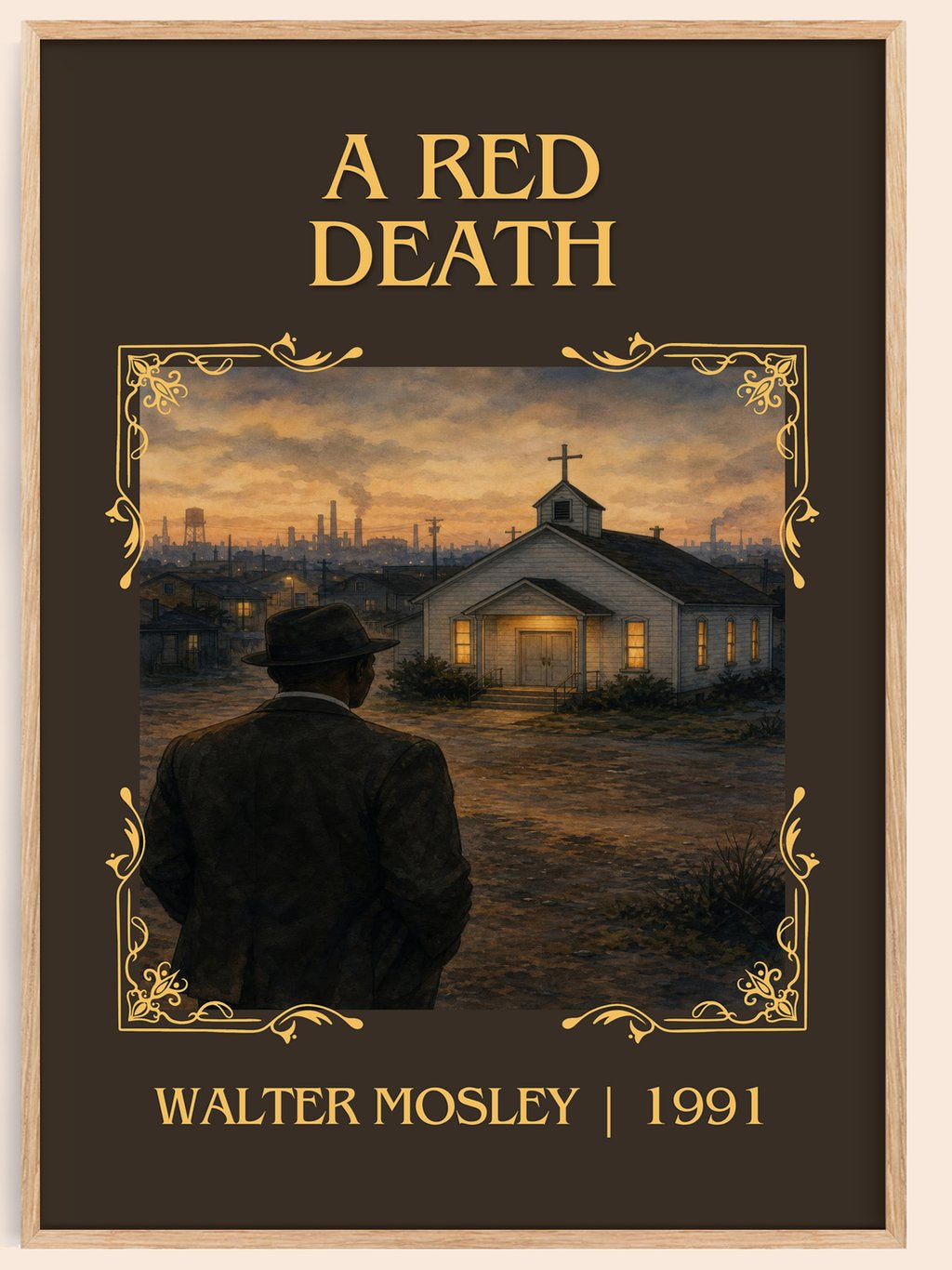 A Red Death Classic Book Art Print by Walter Mosley – book poster