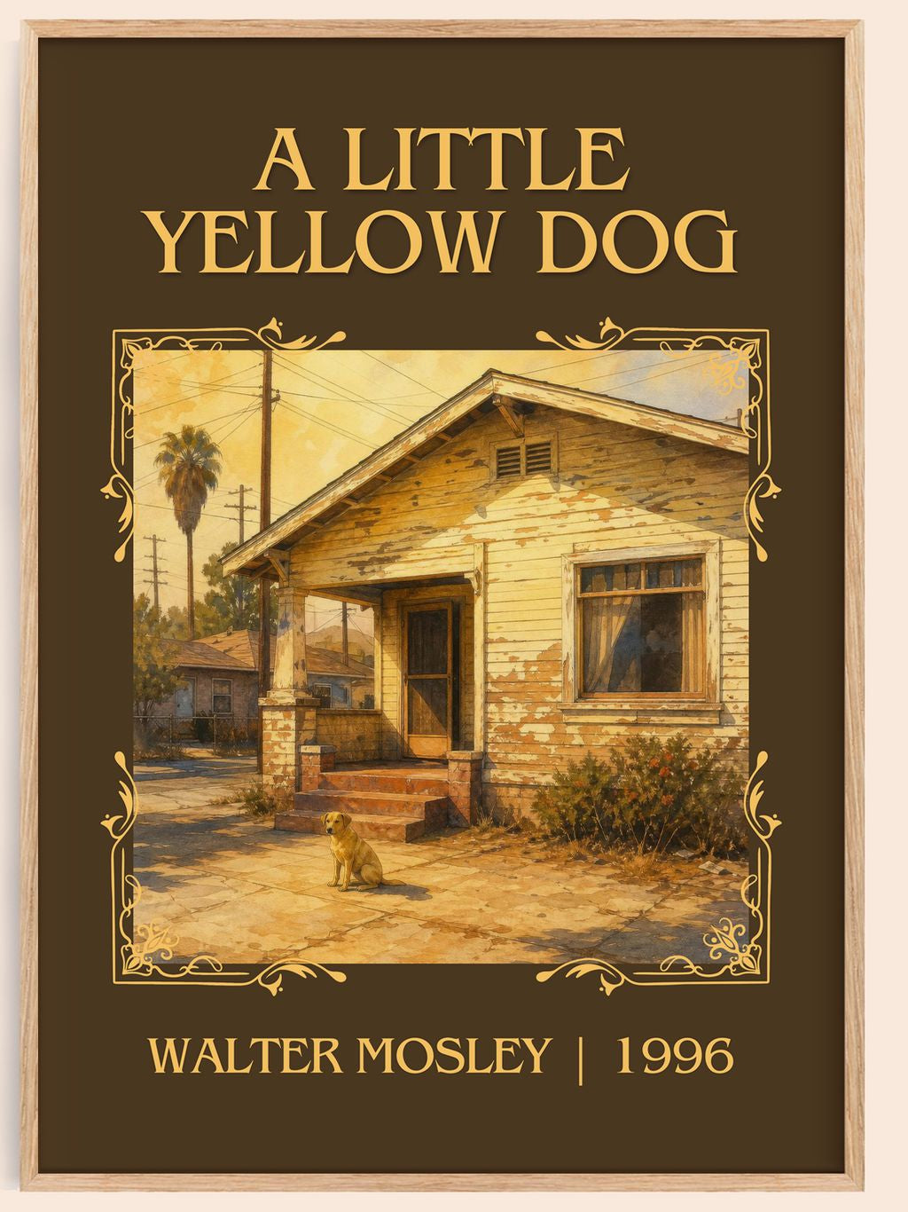 A Little Yellow Dog Classic Book Art Print by Walter Mosley – book poster
