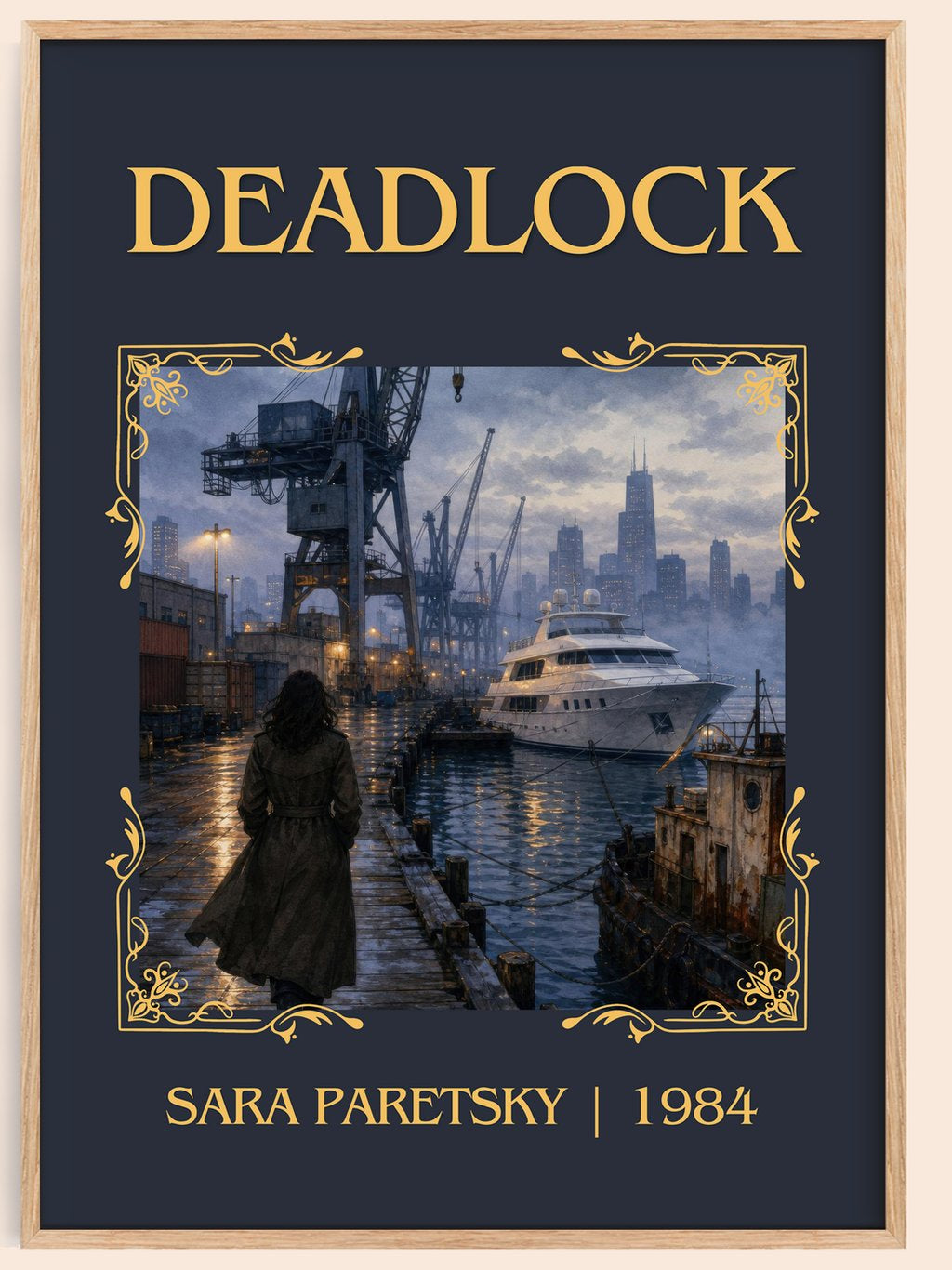 Deadlock Classic Book Art Print by Sara Paretsky – book poster