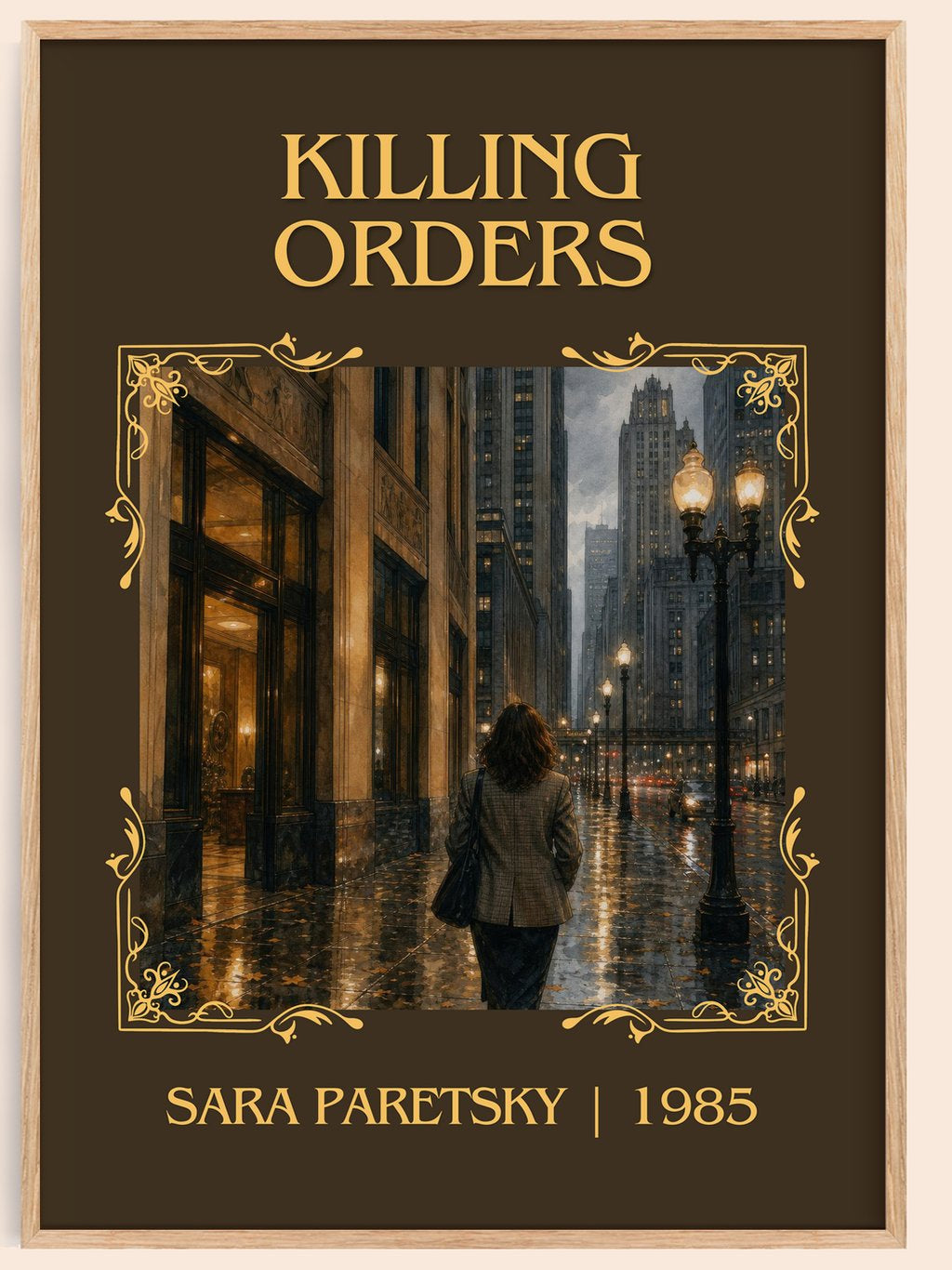Killing Orders Classic Book Art Print by Sara Paretsky – book poster