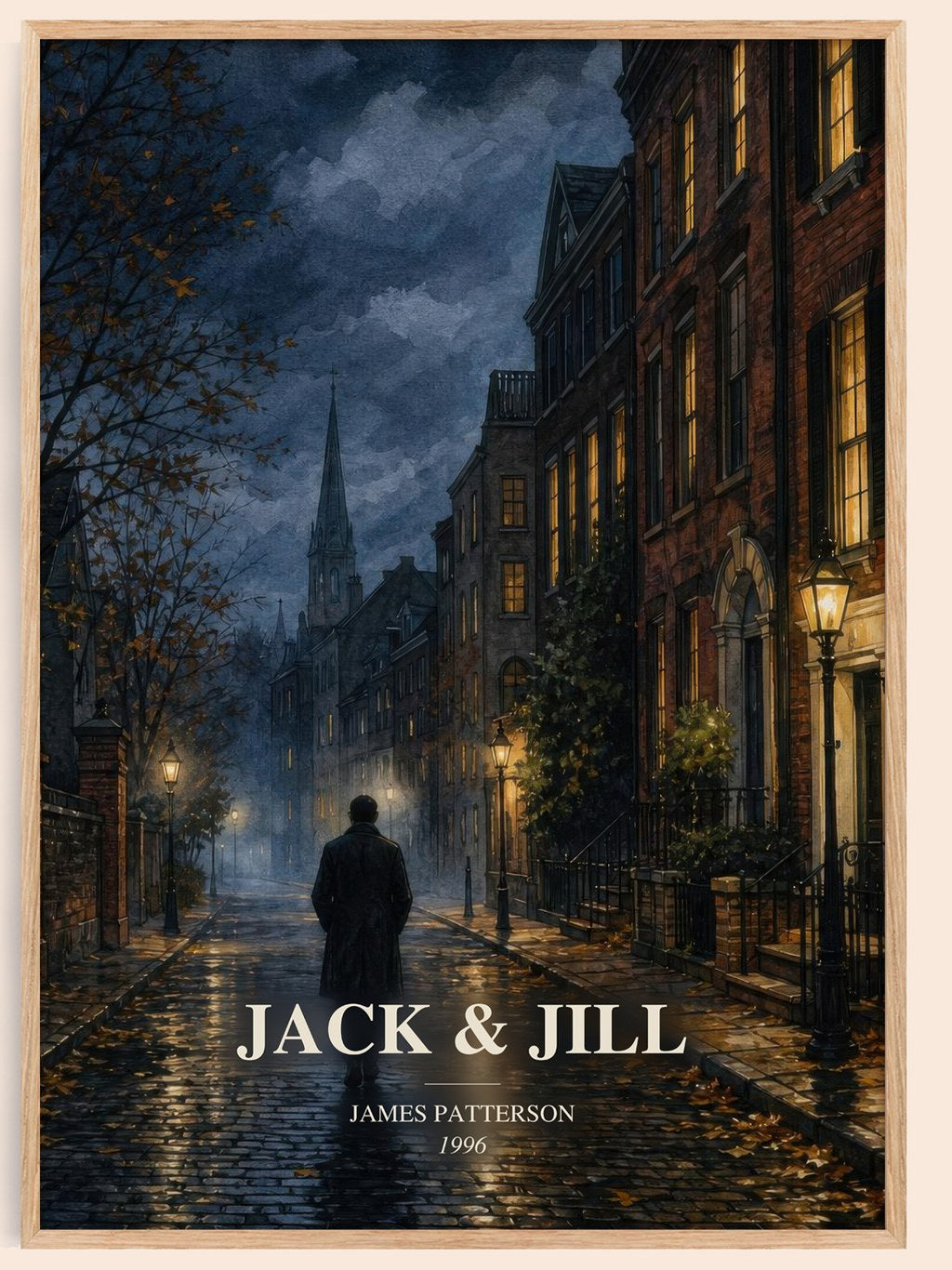 Jack & Jill watercolour book poster by James Patterson – framed literary art print