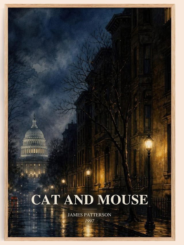 Cat And Mouse Book Watercolour Illustration by James Patterson