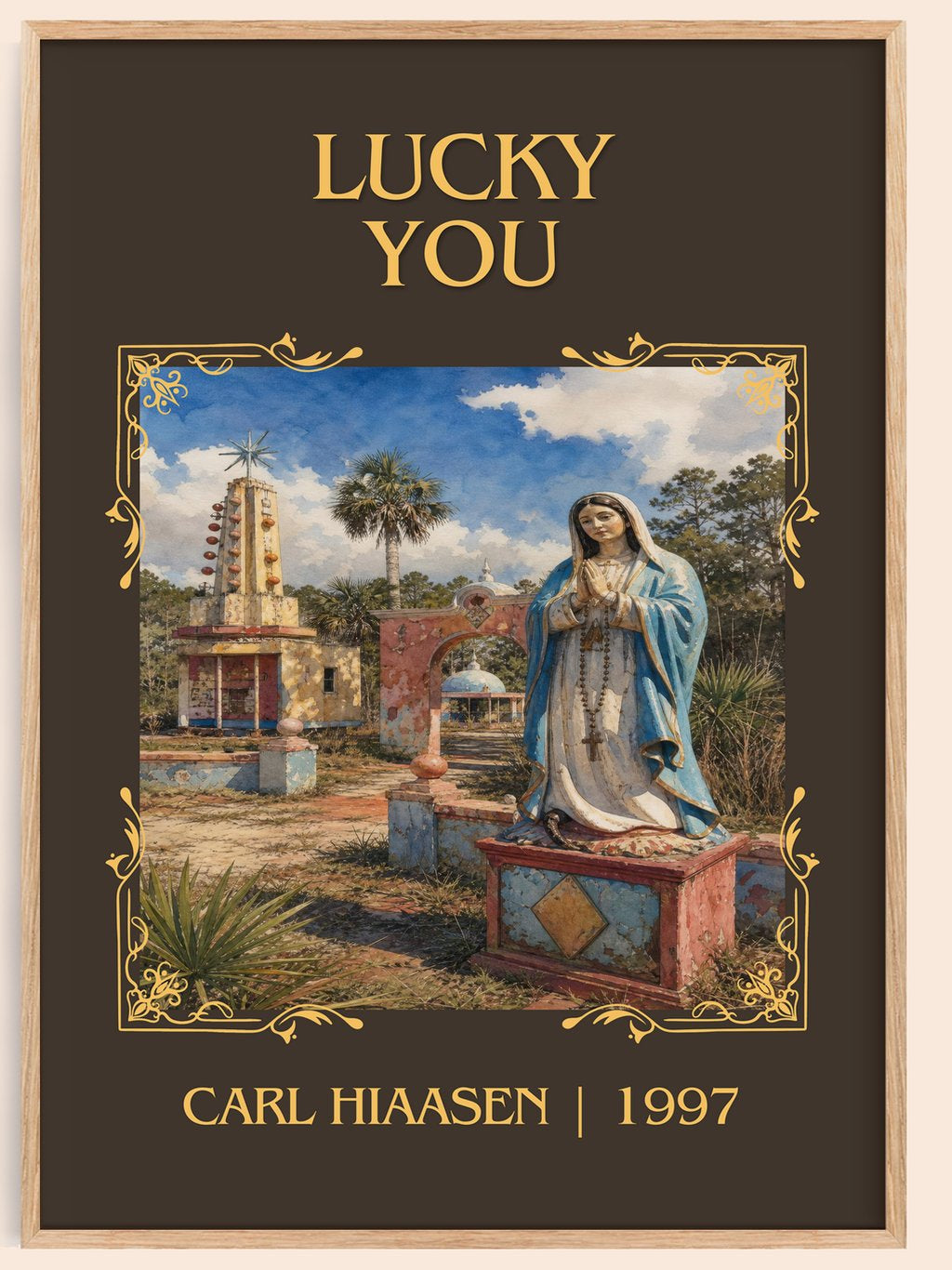 Lucky You Classic Book Art Print by Carl Hiaasen – book poster