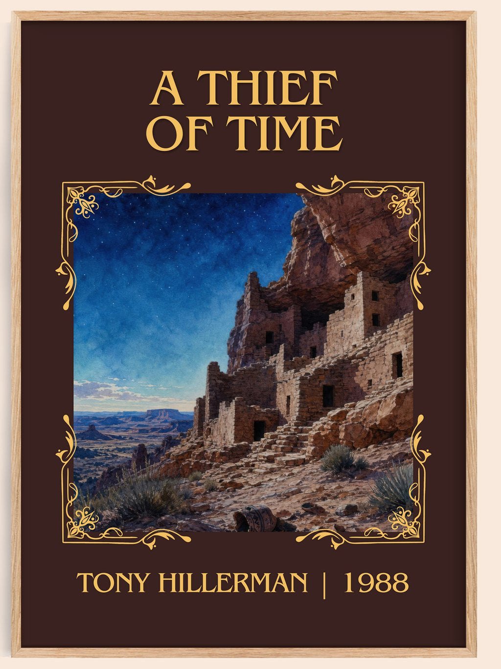 A Thief of Time Classic Book Art Print by Tony Hillerman – book poster