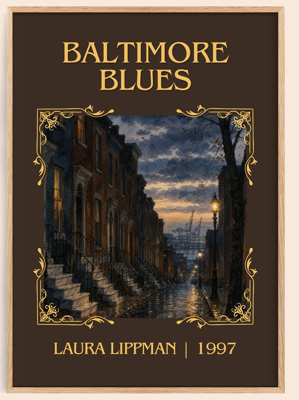 Baltimore Blues Classic Book Art Print by Laura Lippman – book poster
