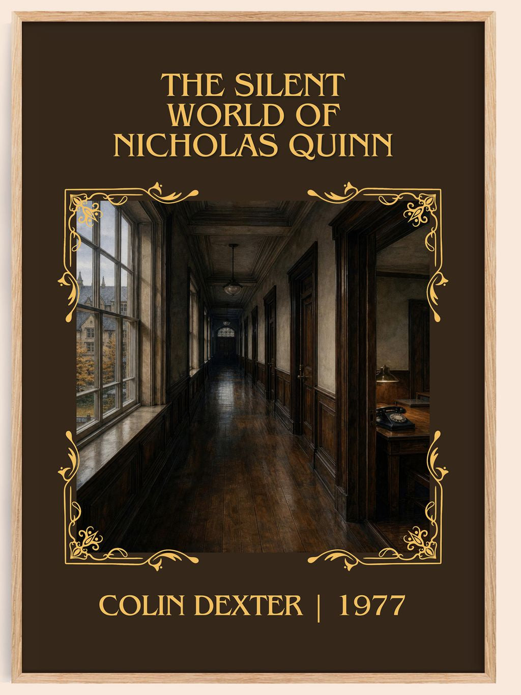 Silent World of Nicholas Quinn Classic Book Art Print by Colin Dexter – book poster