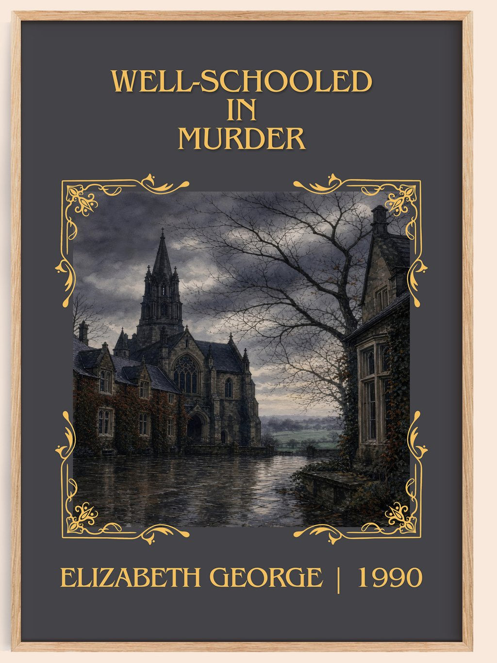 Well-Schooled in Murder Classic Book Art Print by Elizabeth George – book poster