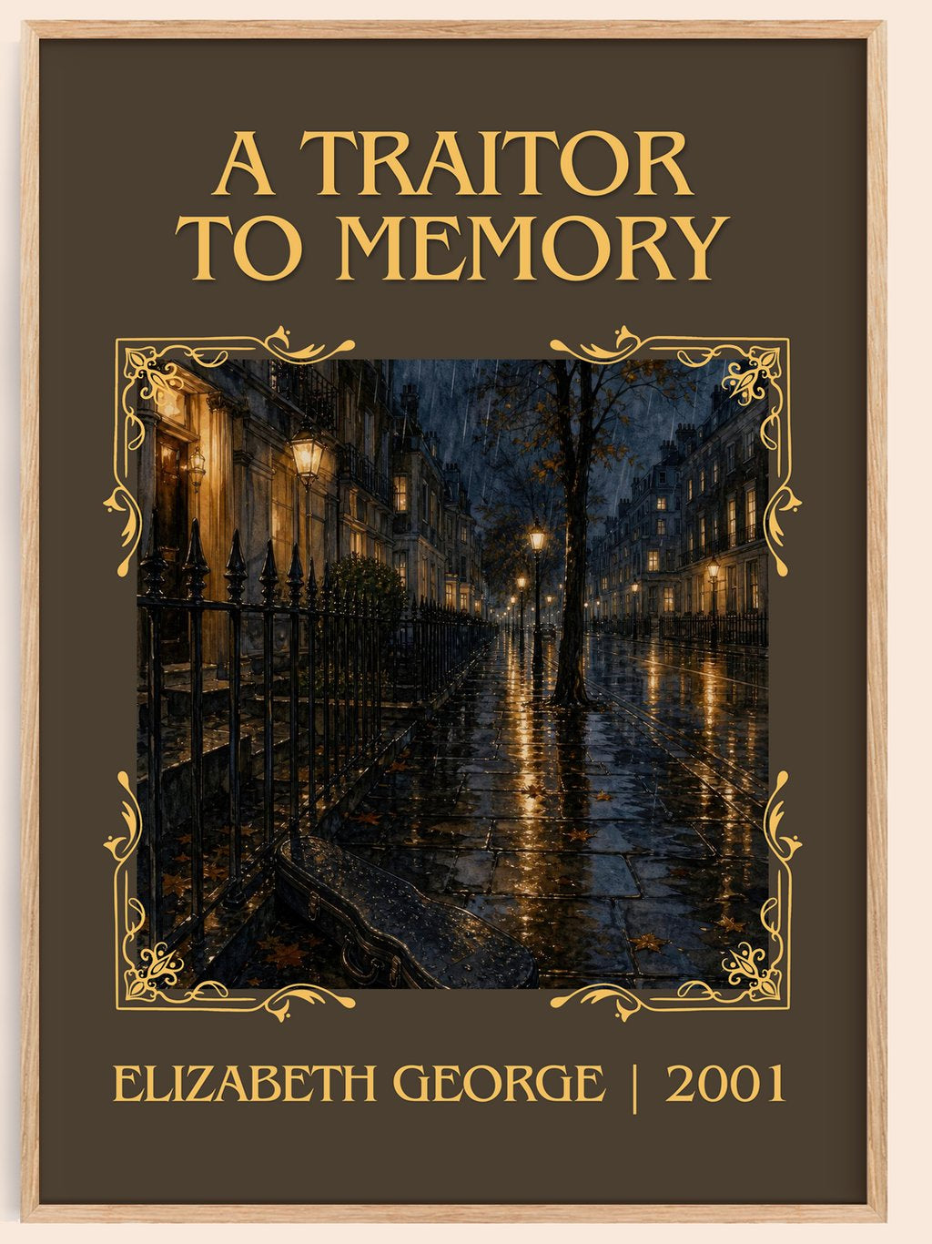 A Traitor to Memory Classic Book Art Print by Elizabeth George – book poster