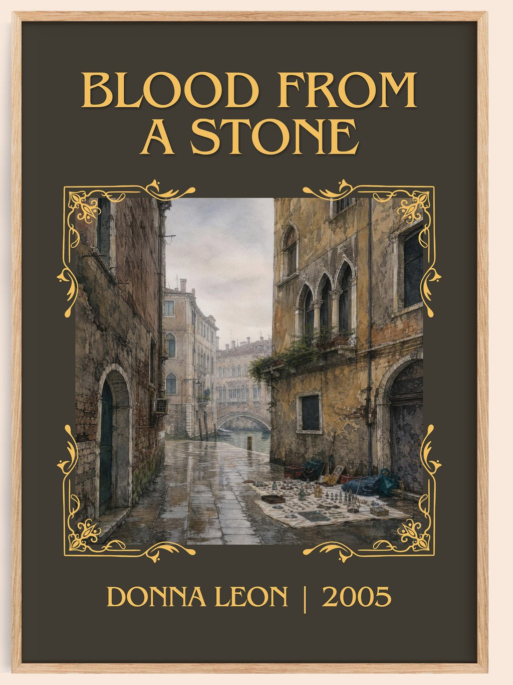 Blood from a Stone Classic Book Art Print by Donna Leon – book poster