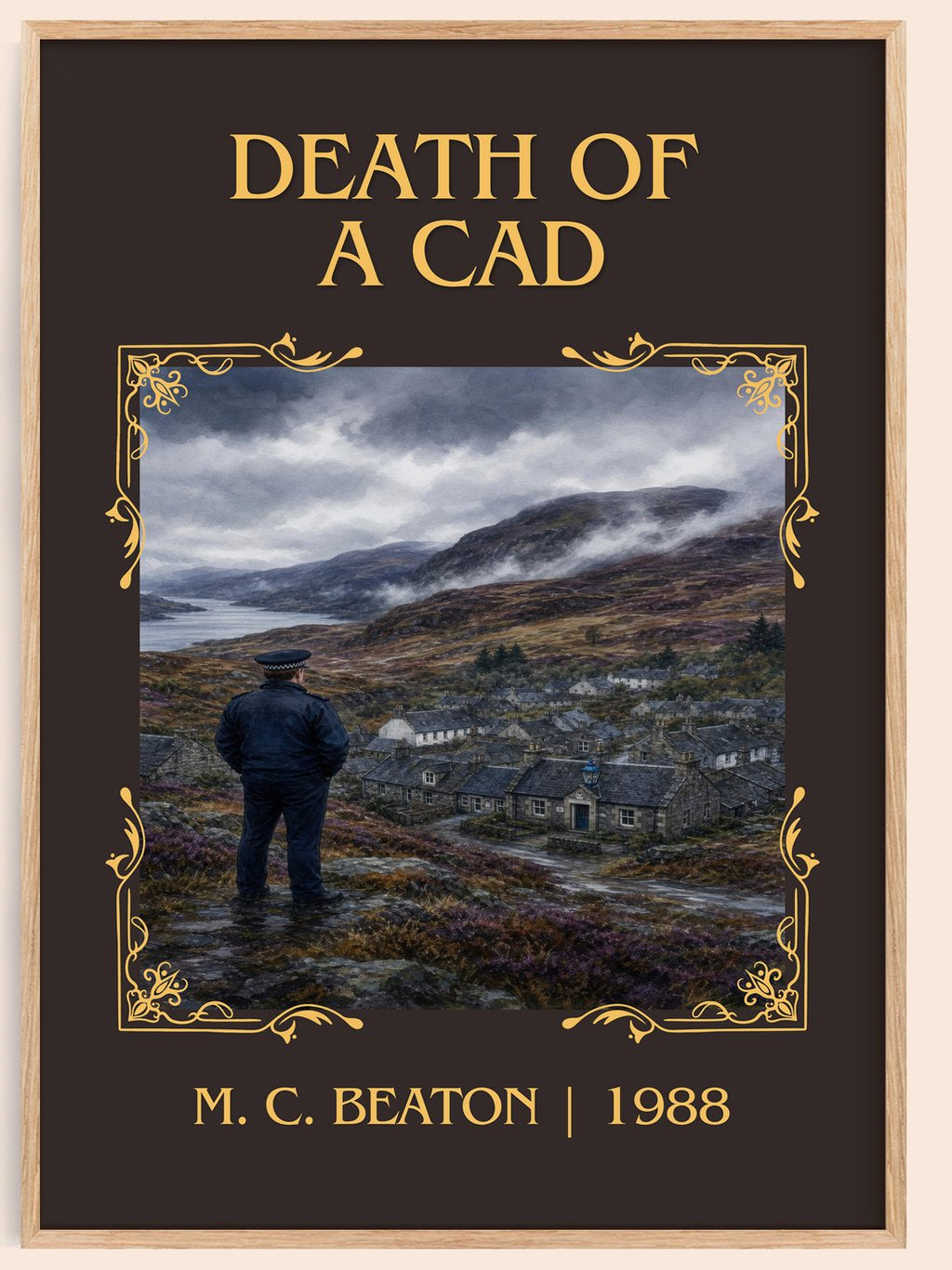Death of a Cad Classic Book Art Print by M. C. Beaton – book poster