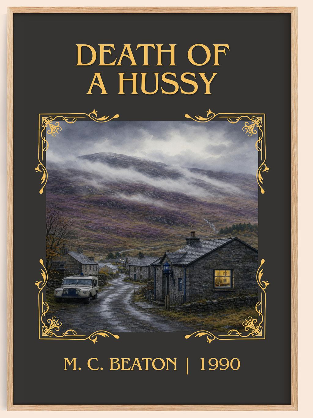 Death of a Hussy Classic Book Art Print by M. C. Beaton – book poster