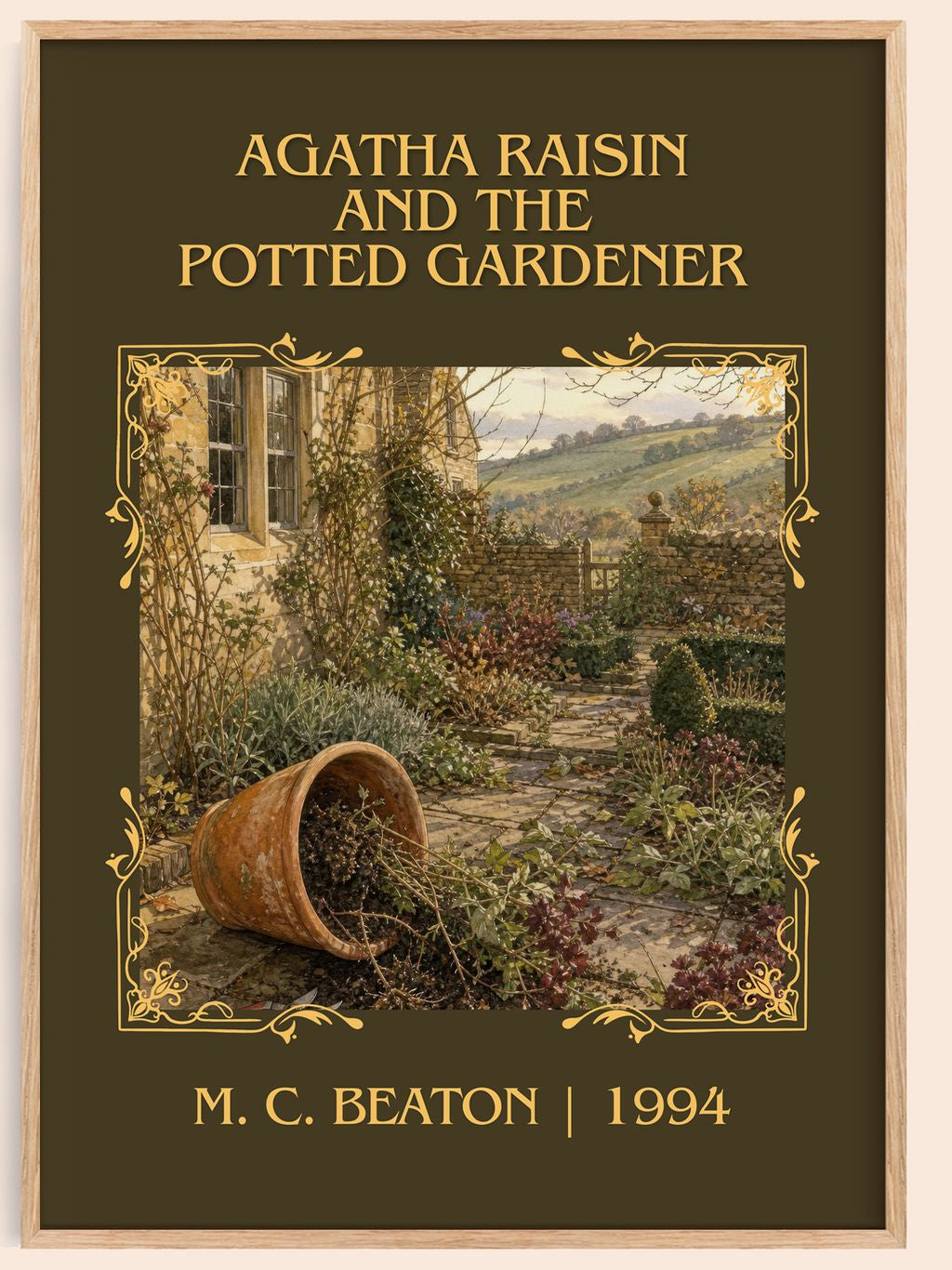 Agatha Raisin and the Potted Gardener Classic Book Art Print by M. C. Beaton – book poster