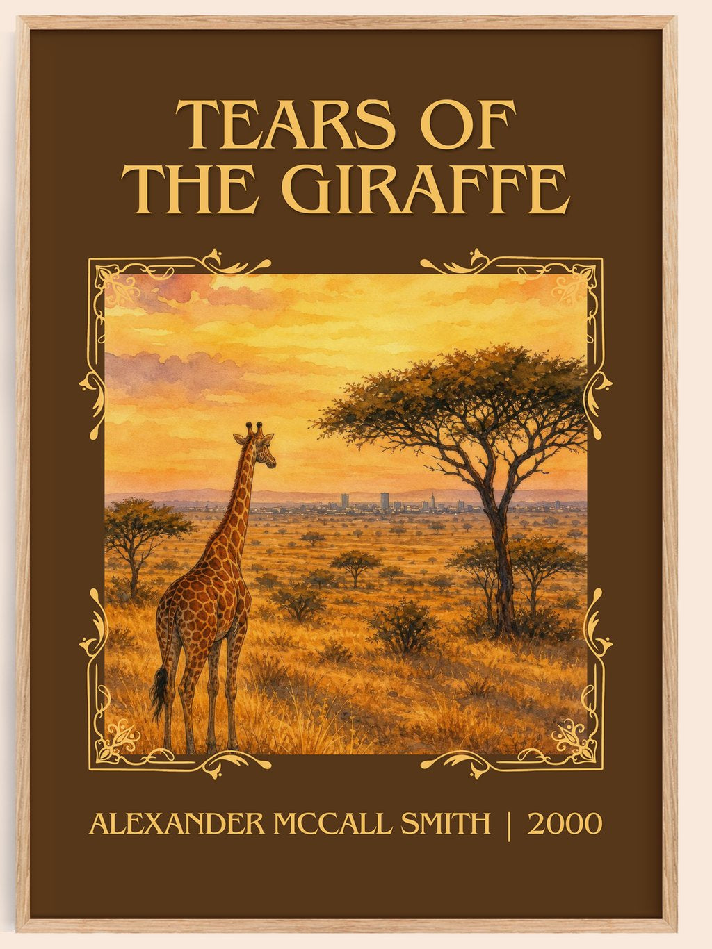 Tears of the Giraffe Classic Book Art Print by Alexander McCall Smith – book poster