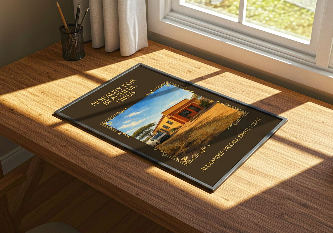 Morality for Beautiful Girls Classic Book Art Print by A. Smith – print on a sunlit desk