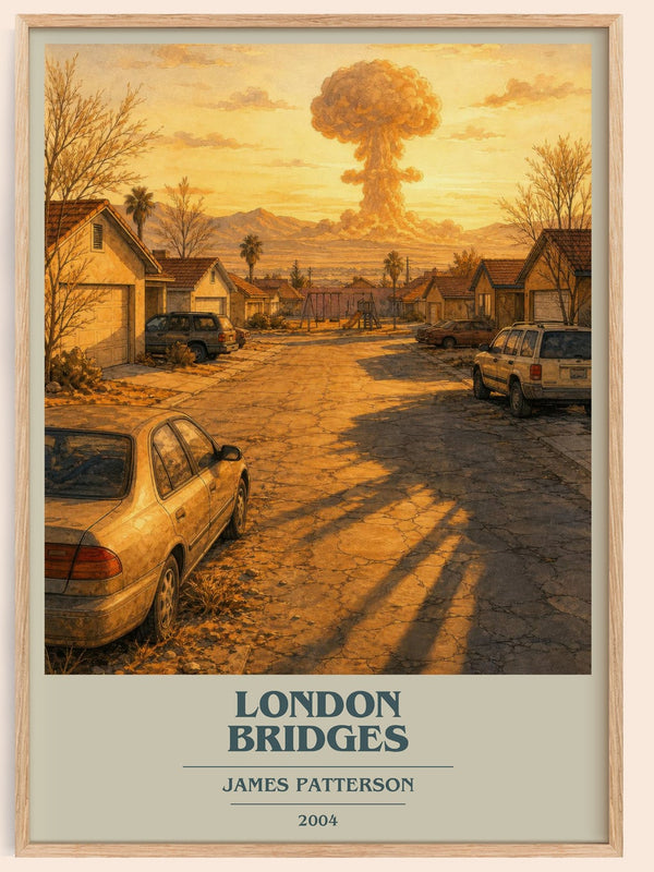 London Bridges book cover book poster by James Patterson – framed literary art print