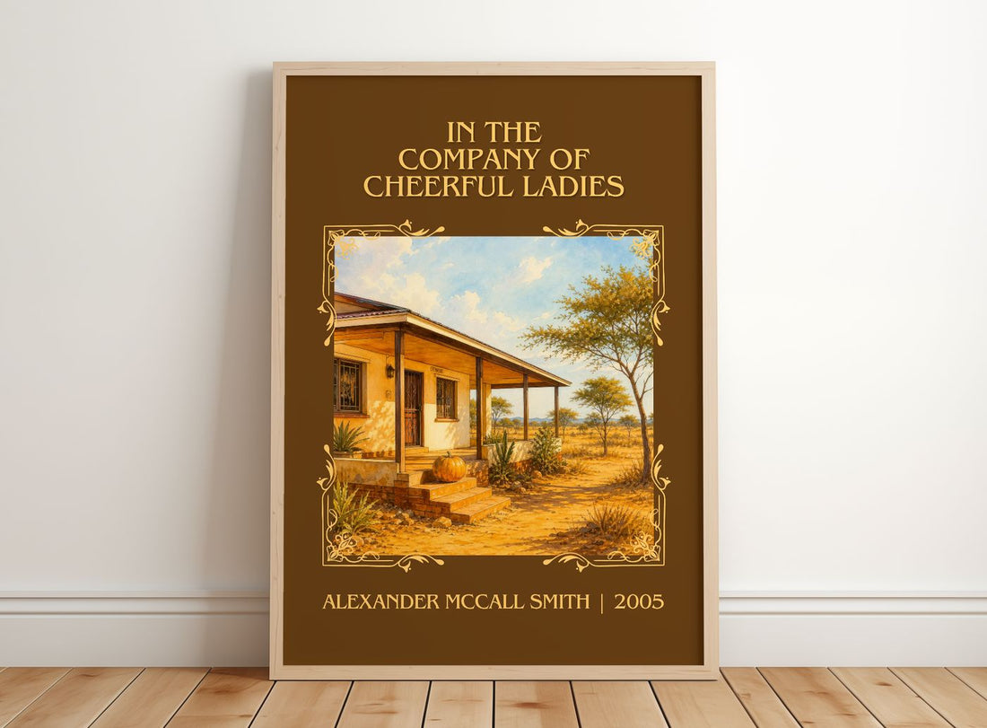In the Company of Cheerful Ladies Classic Book Art Print by A. Smith – framed print leaning on a wooden floor