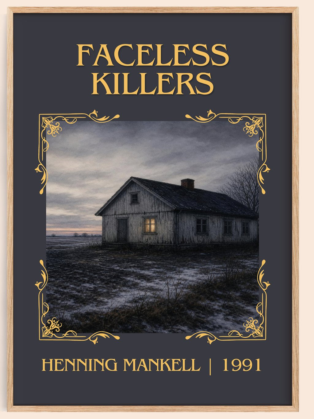 Faceless Killers Classic Book Art Print by Henning Mankell – book poster