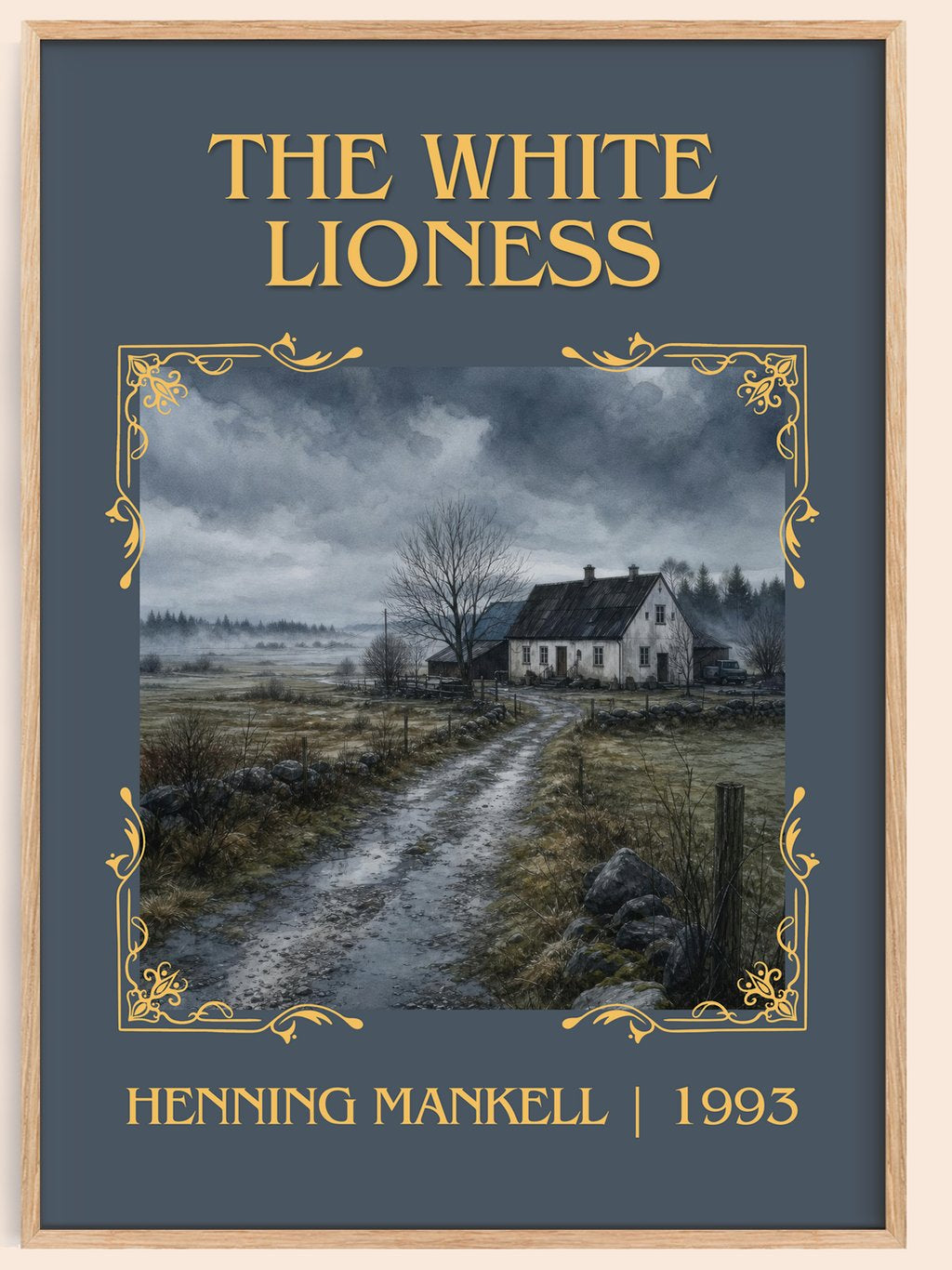 The White Lioness Classic Book Art Print by Henning Mankell – book poster