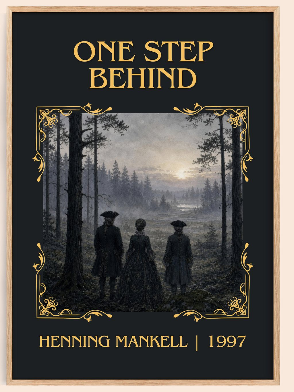 One Step Behind Classic Book Art Print by Henning Mankell – book poster