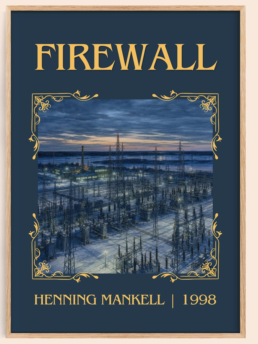 Firewall Classic Book Art Print by Henning Mankell – book poster
