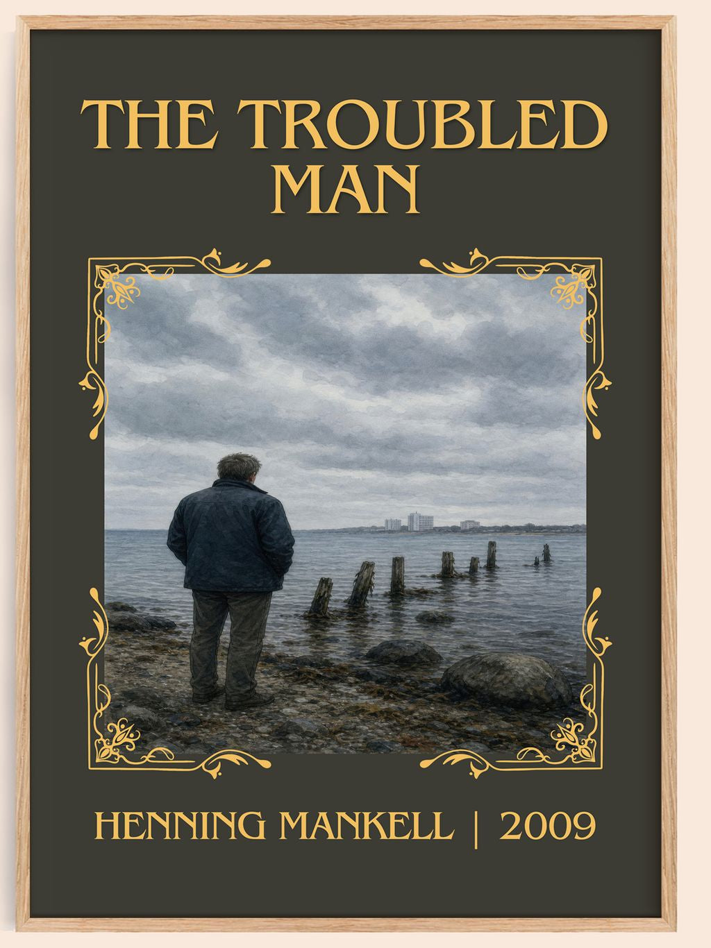 The Troubled Man Classic Book Art Print by Henning Mankell – book poster
