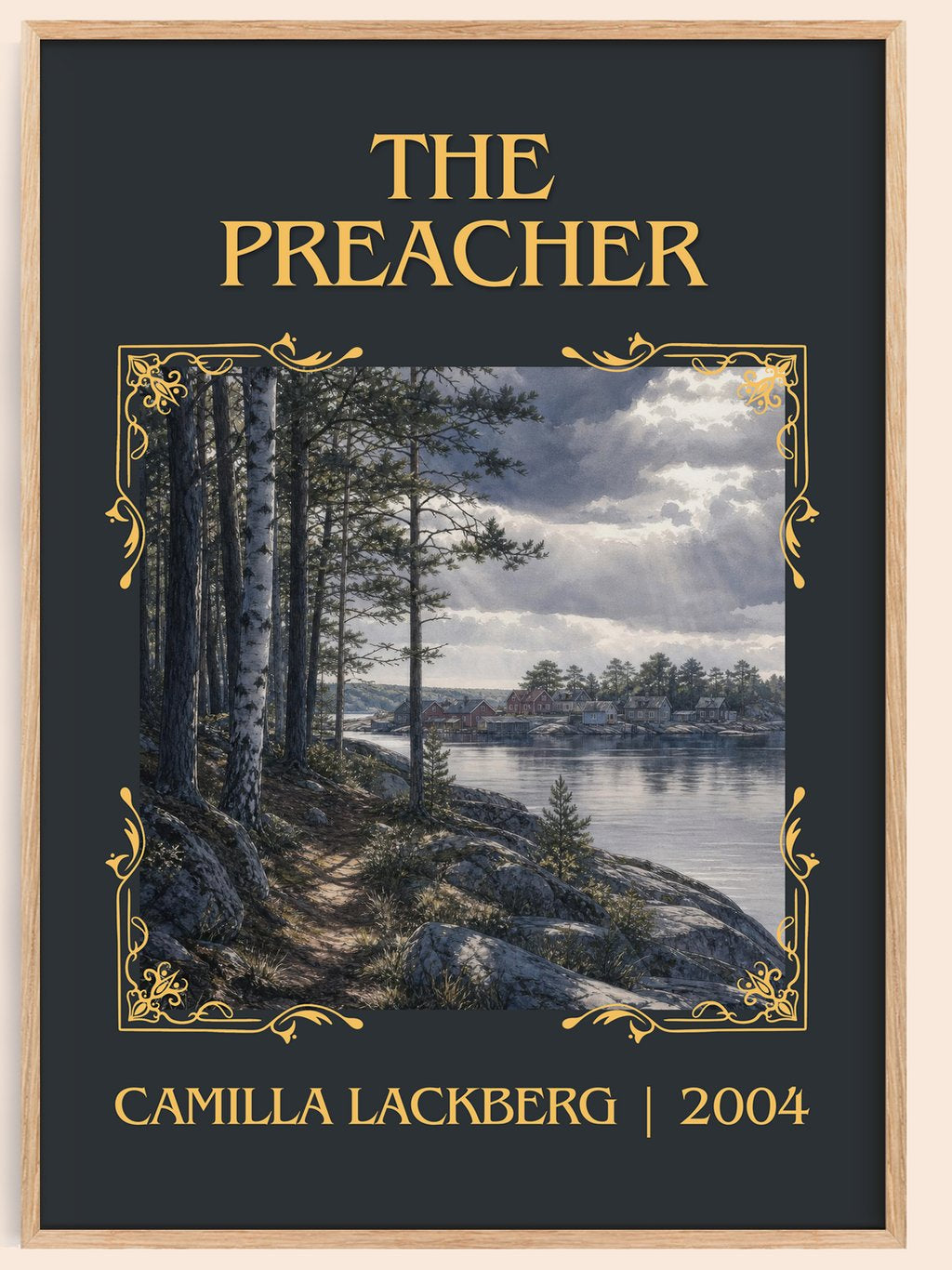 The Preacher Classic Book Art Print by Camilla Läckberg – book poster