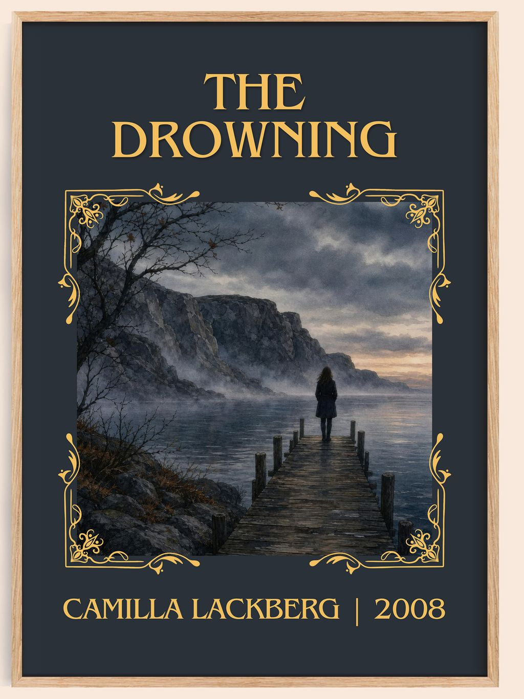 The Drowning Classic Book Art Print by Camilla Läckberg – book poster