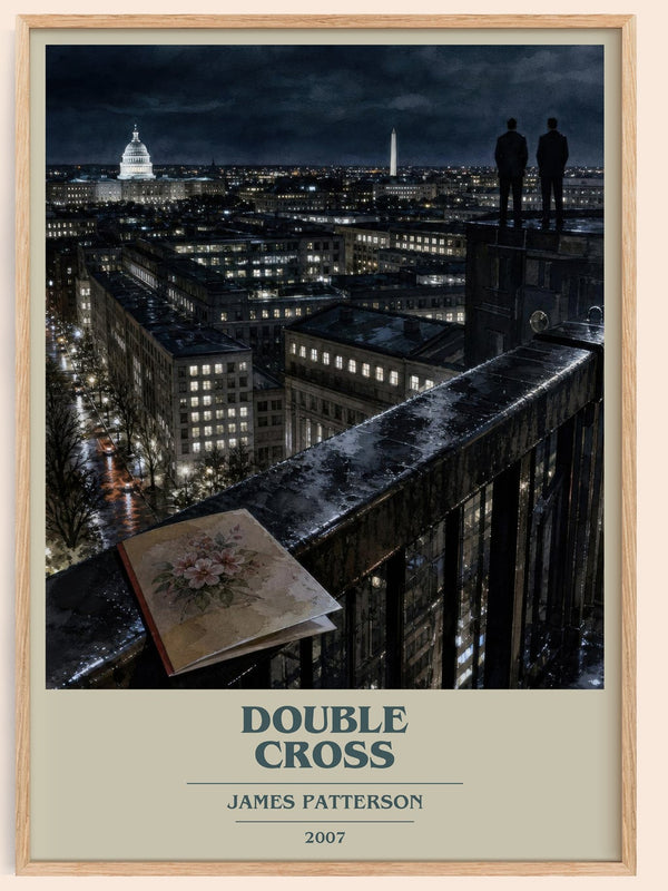 Double Cross book cover book poster by James Patterson – framed literary art print