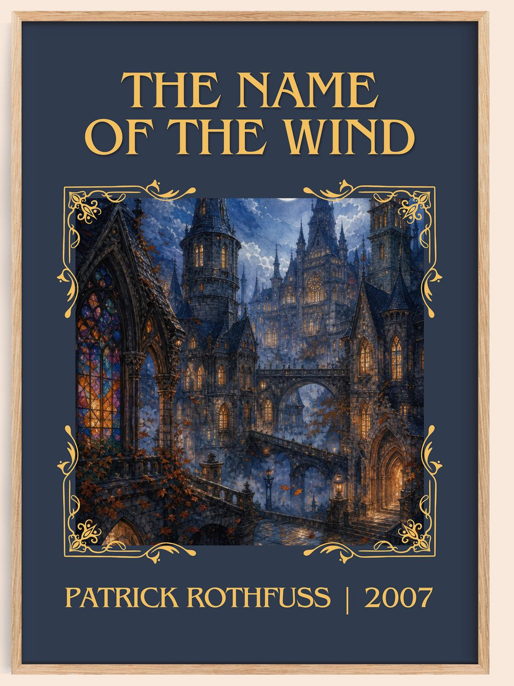 The Name of the Wind Classic Book Art Print by Patrick Rothfuss – book poster