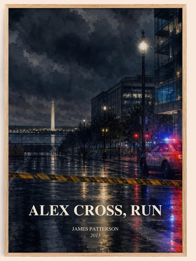 Alex Cross, Run Book Watercolour Illustration by James Patterson