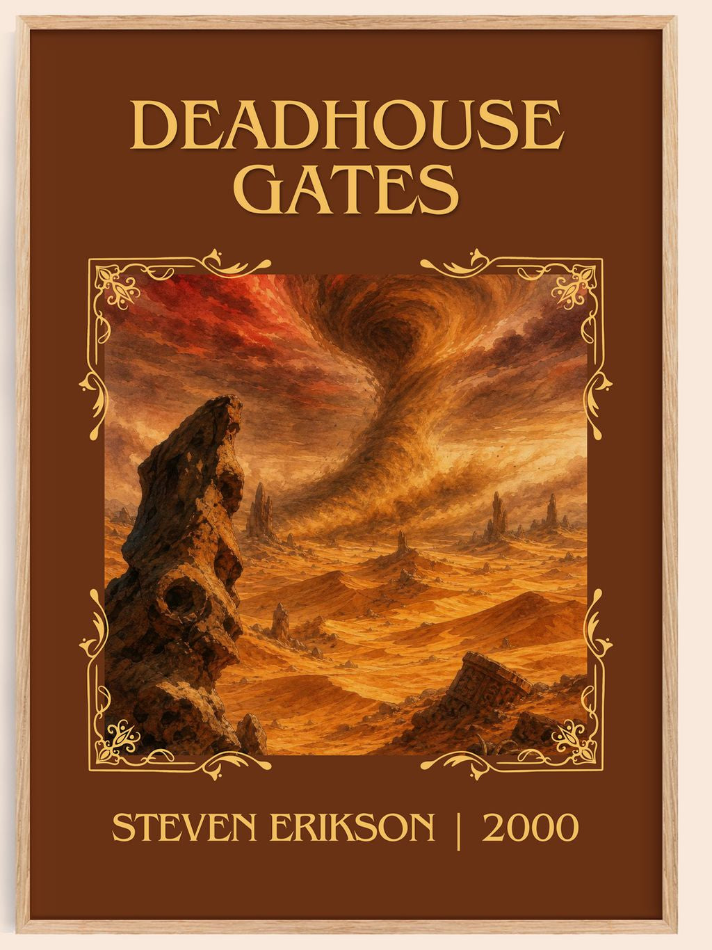 Deadhouse Gates Classic Book Art Print by Steven Erikson – book poster