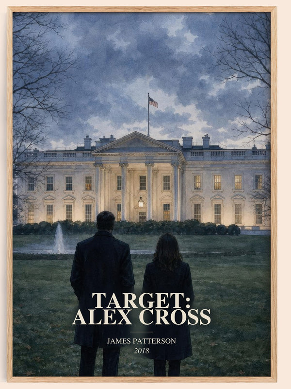 Target: Alex Cross watercolour book poster by James Patterson – framed literary art print