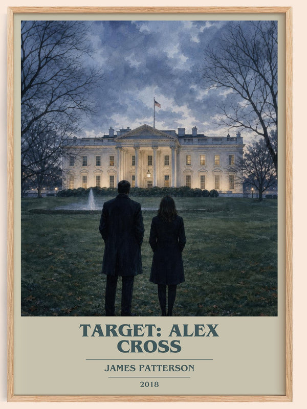 Target: Alex Cross book cover book poster by James Patterson – framed literary art print