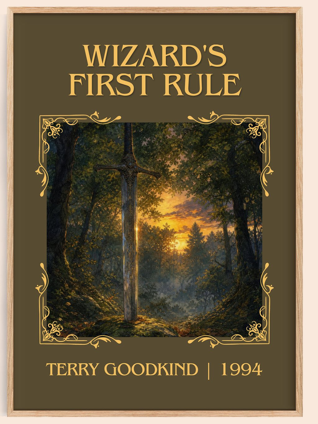 Wizard's First Rule Classic Book Art Print by Terry Goodkind – book poster
