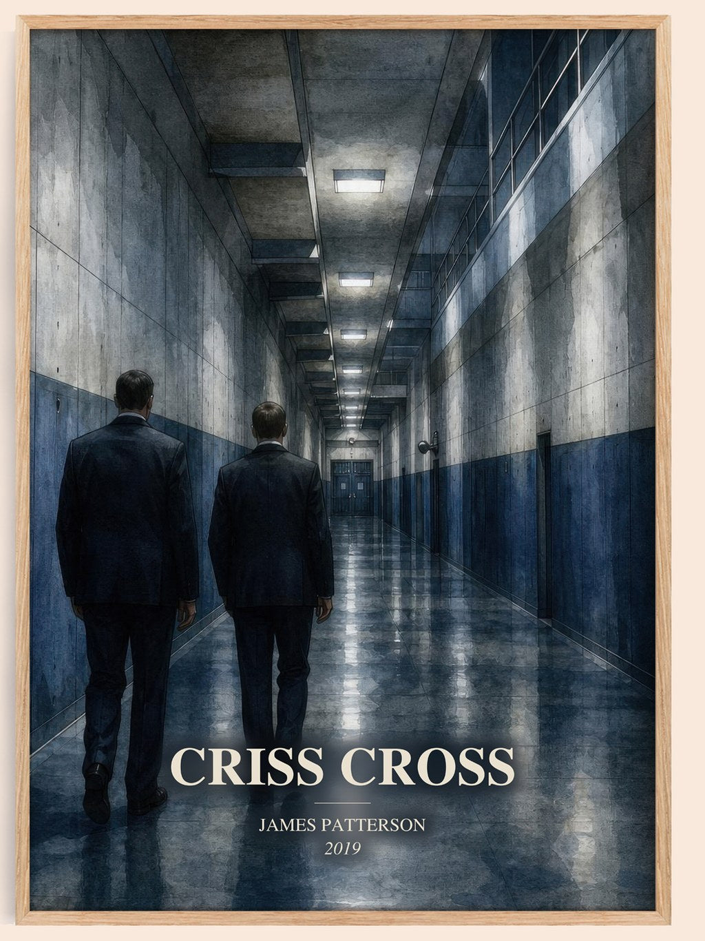 Criss Cross watercolour book poster by James Patterson – framed literary art print
