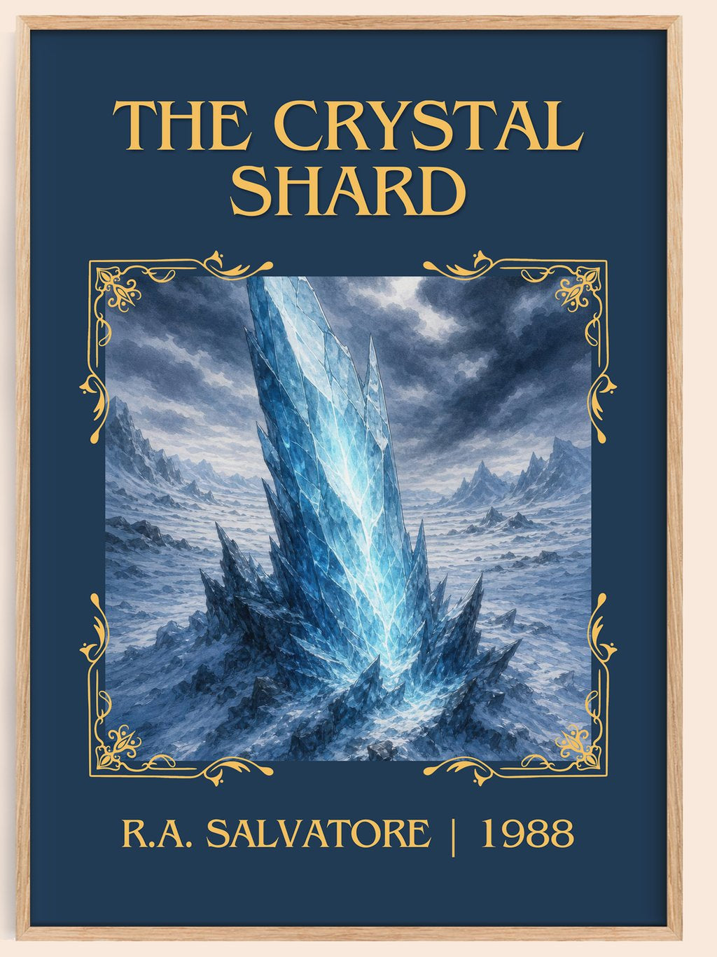 The Crystal Shard Classic Book Art Print by R.A. Salvatore – book poster