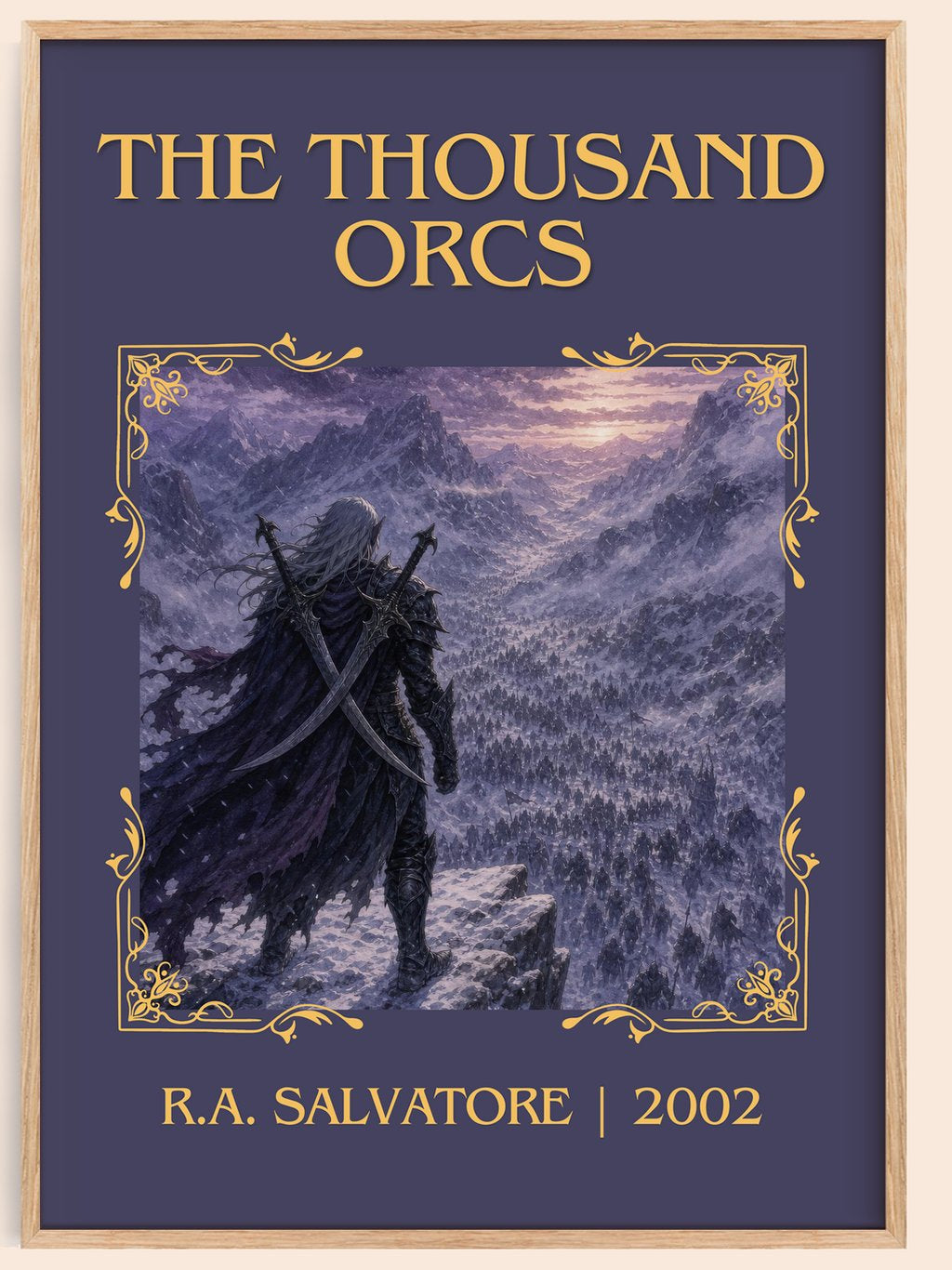 The Thousand Orcs Classic Book Art Print by R.A. Salvatore – book poster