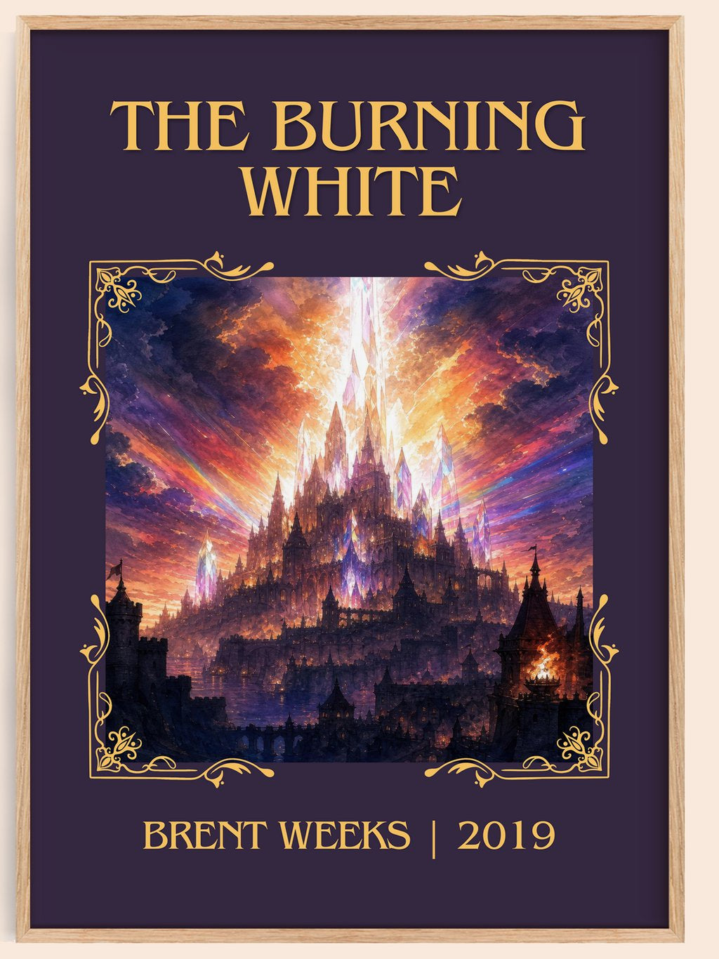 The Burning White Classic Book Art Print by Brent Weeks – book poster