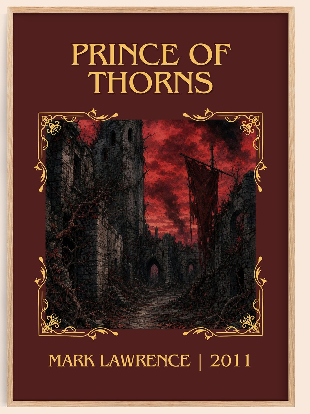 Prince of Thorns Classic Book Art Print by Mark Lawrence – book poster