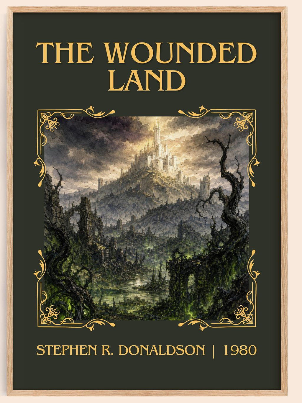 The Wounded Land Classic Book Art Print by Stephen R. Donaldson – book poster