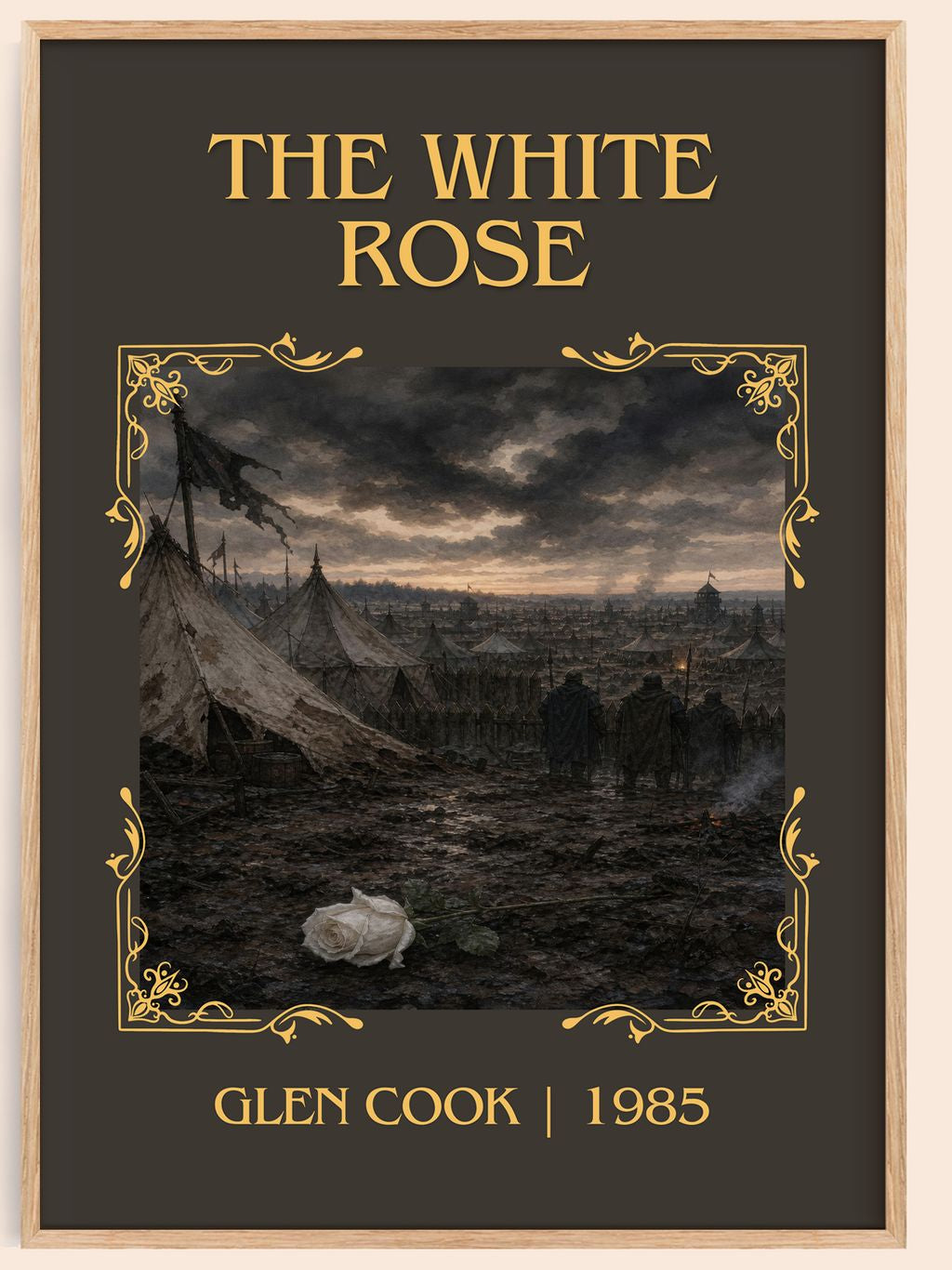 The White Rose Classic Book Art Print by Glen Cook – book poster
