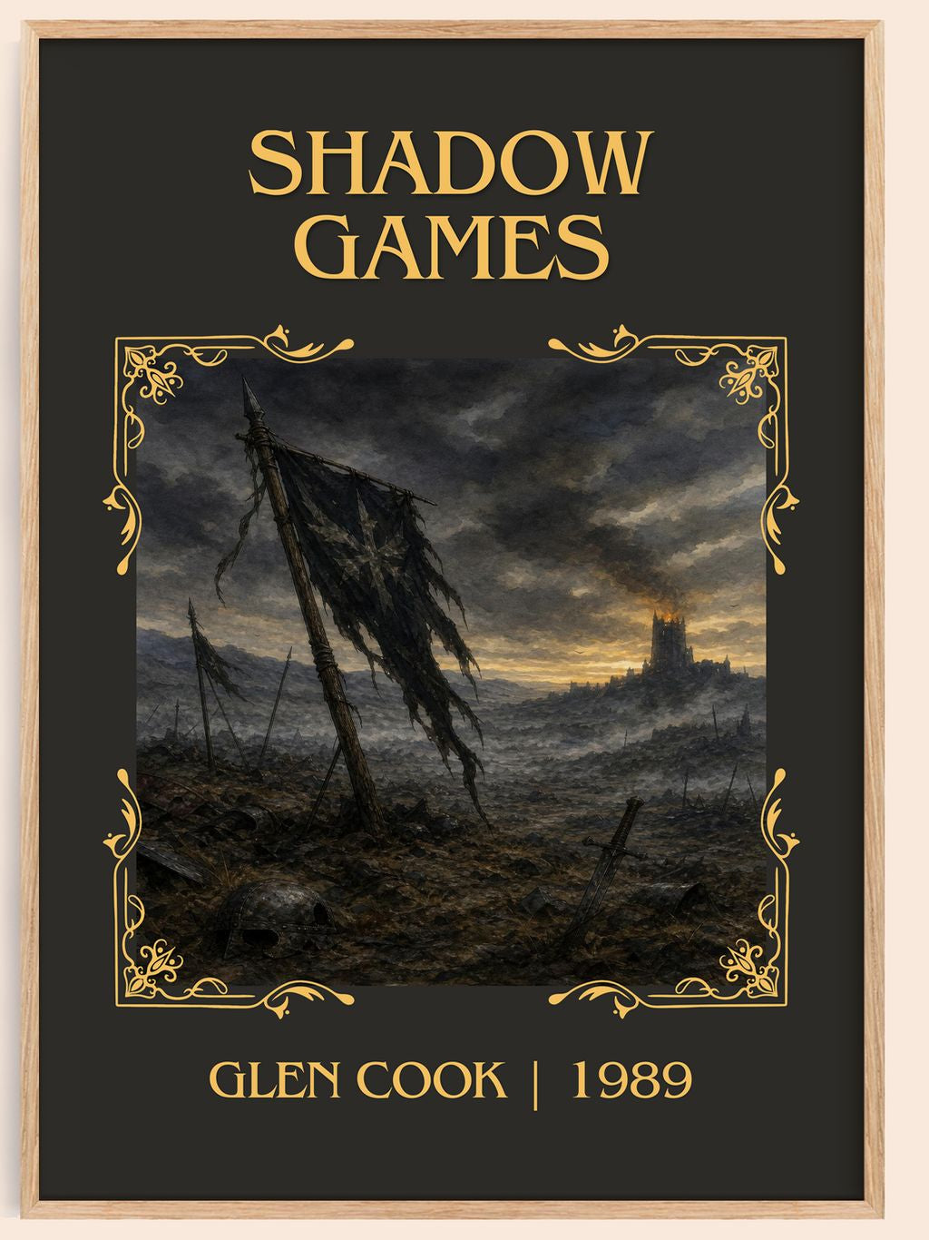 Shadow Games Classic Book Art Print by Glen Cook – book poster