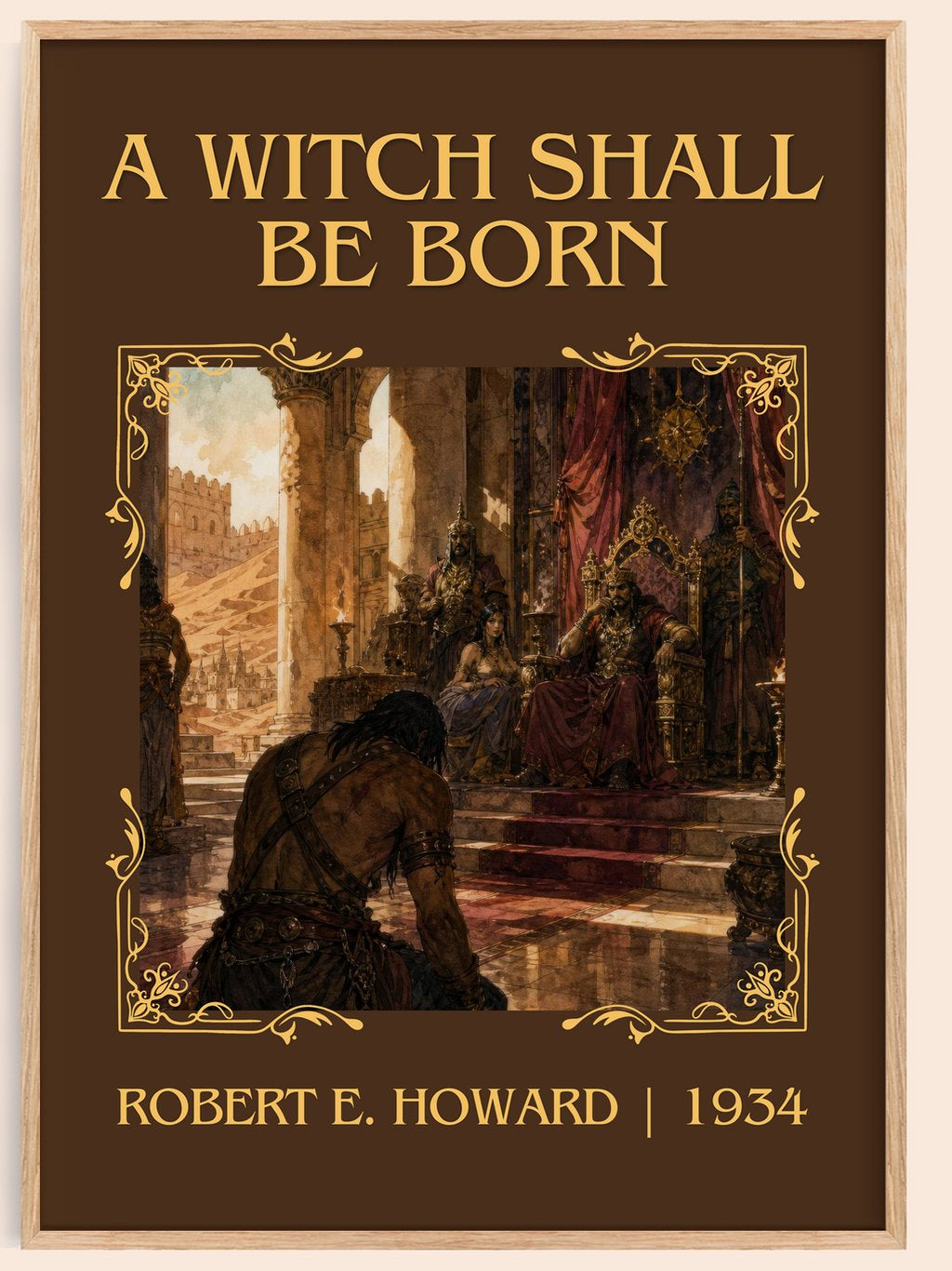 A Witch Shall Be Born Classic Book Art Print by Robert E. Howard – book poster
