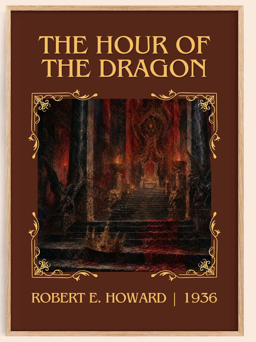 The Hour of the Dragon Classic Book Art Print by Robert E. Howard – book poster
