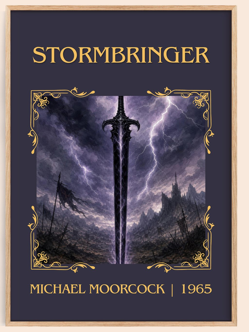 Stormbringer Classic Book Art Print by Michael Moorcock – book poster