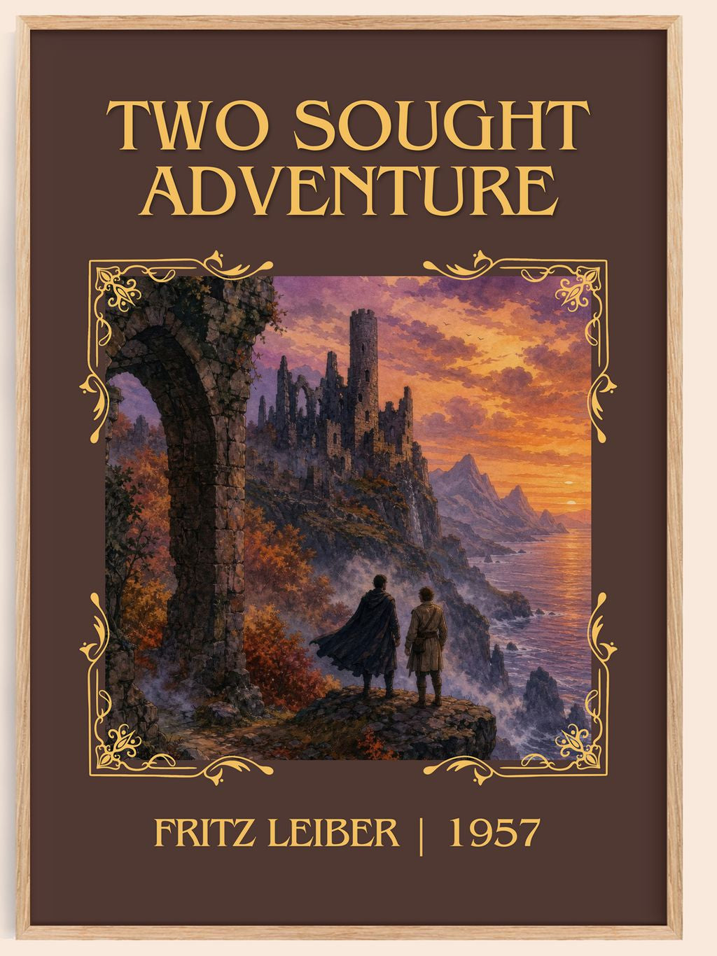 Two Sought Adventure Classic Book Art Print by Fritz Leiber – book poster