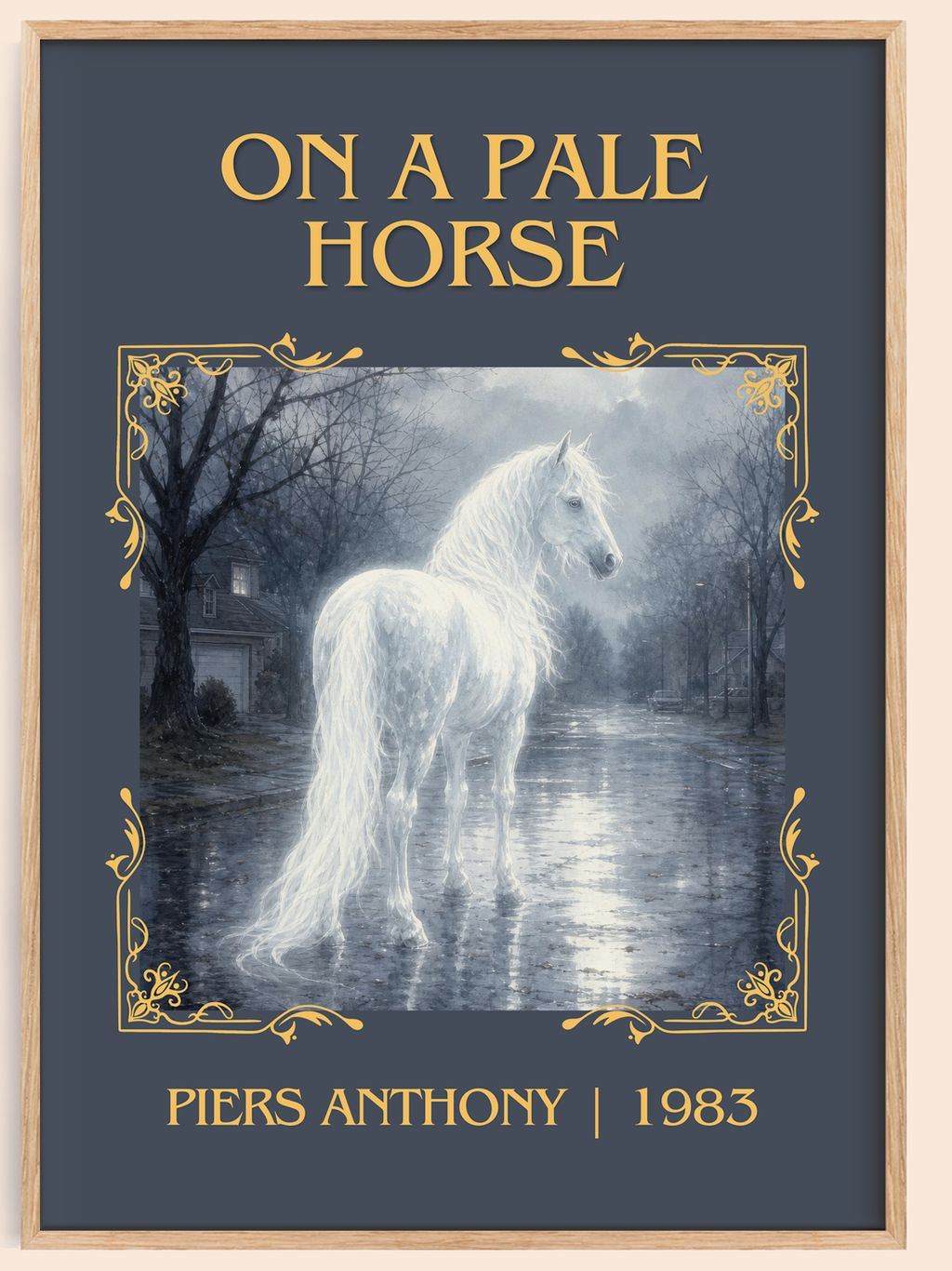 On a Pale Horse Classic Book Art Print by Piers Anthony – book poster
