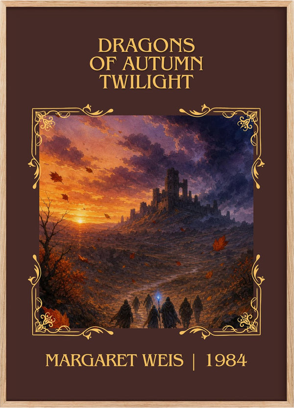 Dragons of Autumn Twilight Classic Book Art Print by Margaret Weis